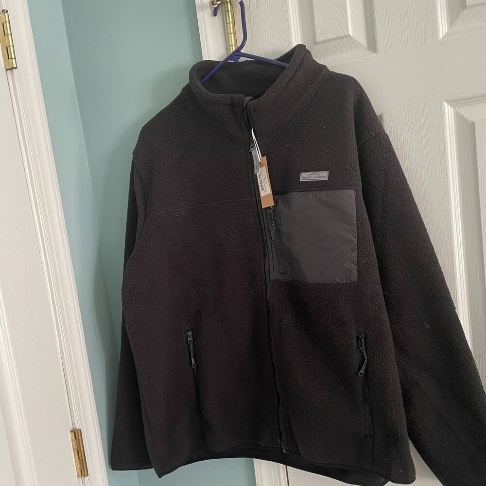 Simply Southern Full Zip Sherpa Jacket XL NWT
